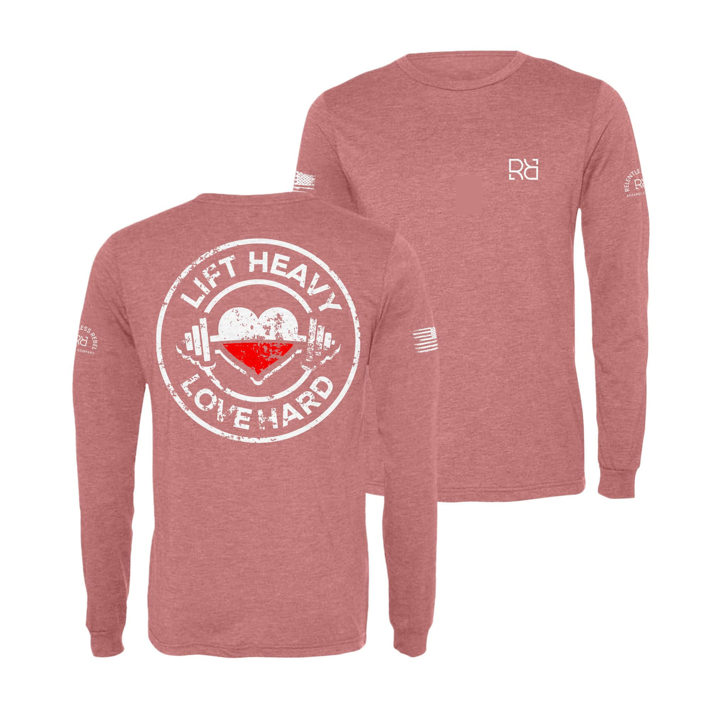 Mauve Lift Heavy Love Hard Long Sleeve Shirt