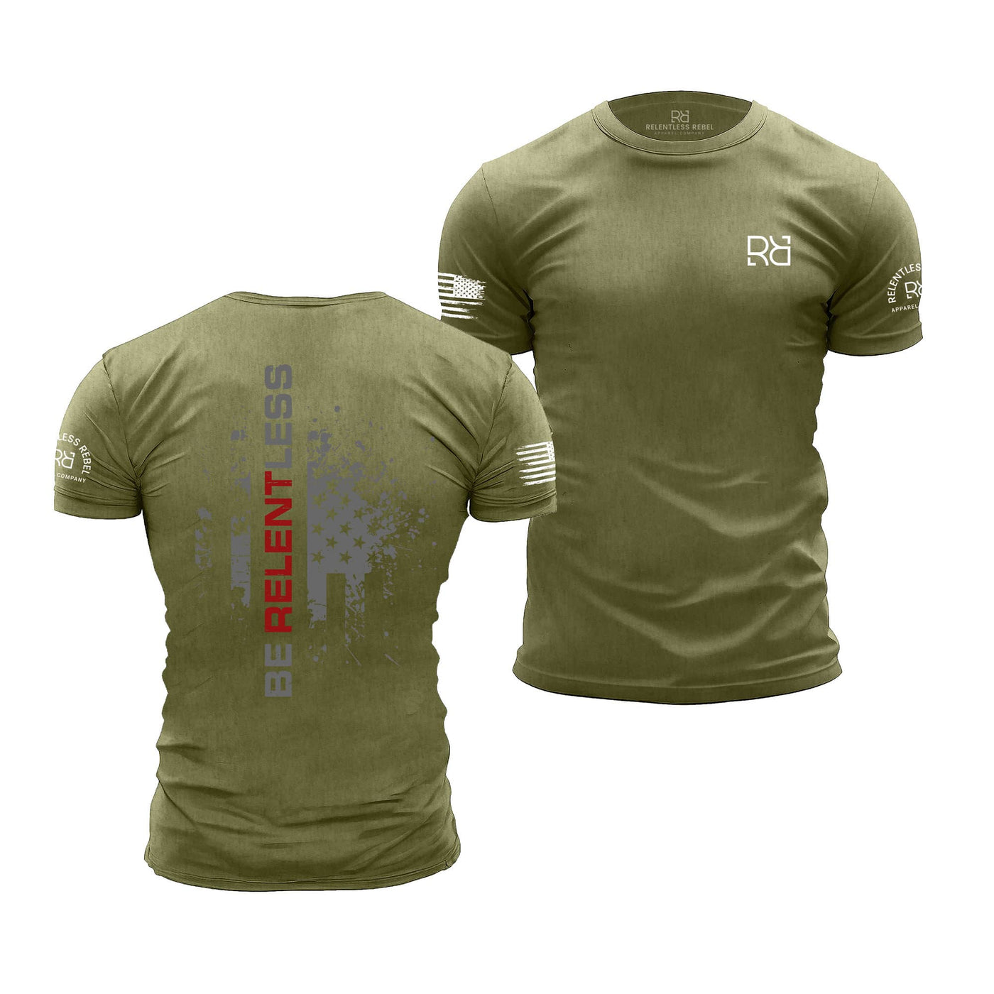 Be Relentless | Built Different | Military Green Men's Tee Bundle