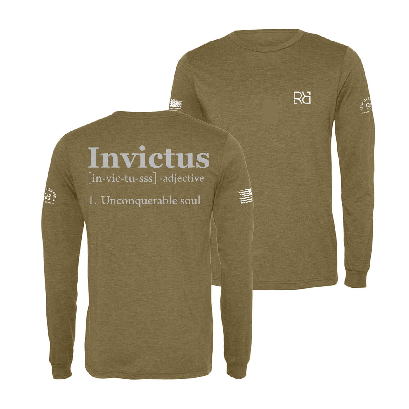 Military Green Invictus Men's Dri Fit Long Sleeve