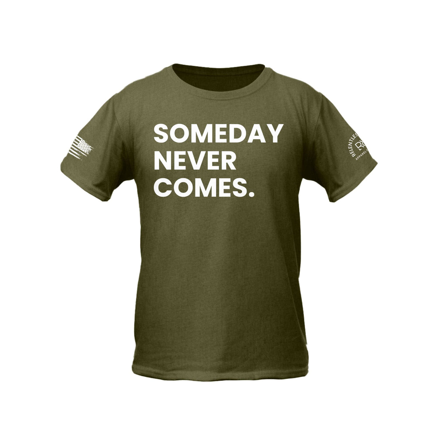 Military Green Someday Never Comes Youth Tee