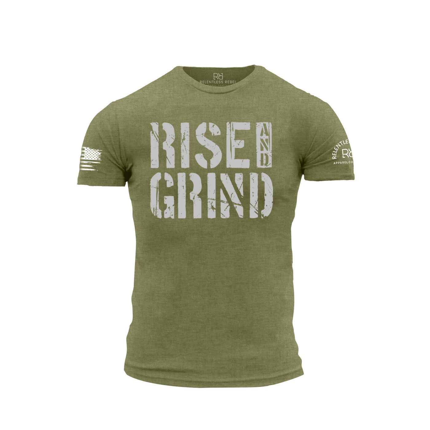 Military Green Rise and Grind Men's Tee