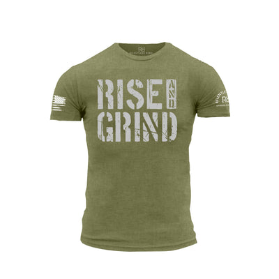 Military Green Rise and Grind Men's Tee