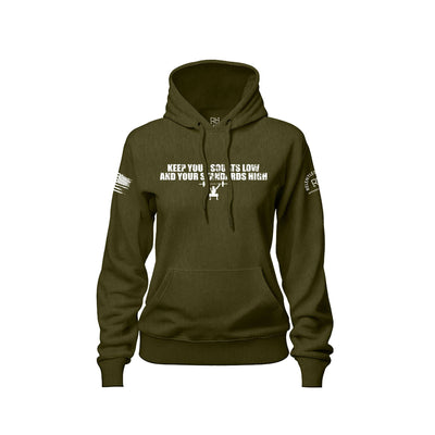 Military Green Keep Your Squats Low and Your Standards High Women's Hoodie