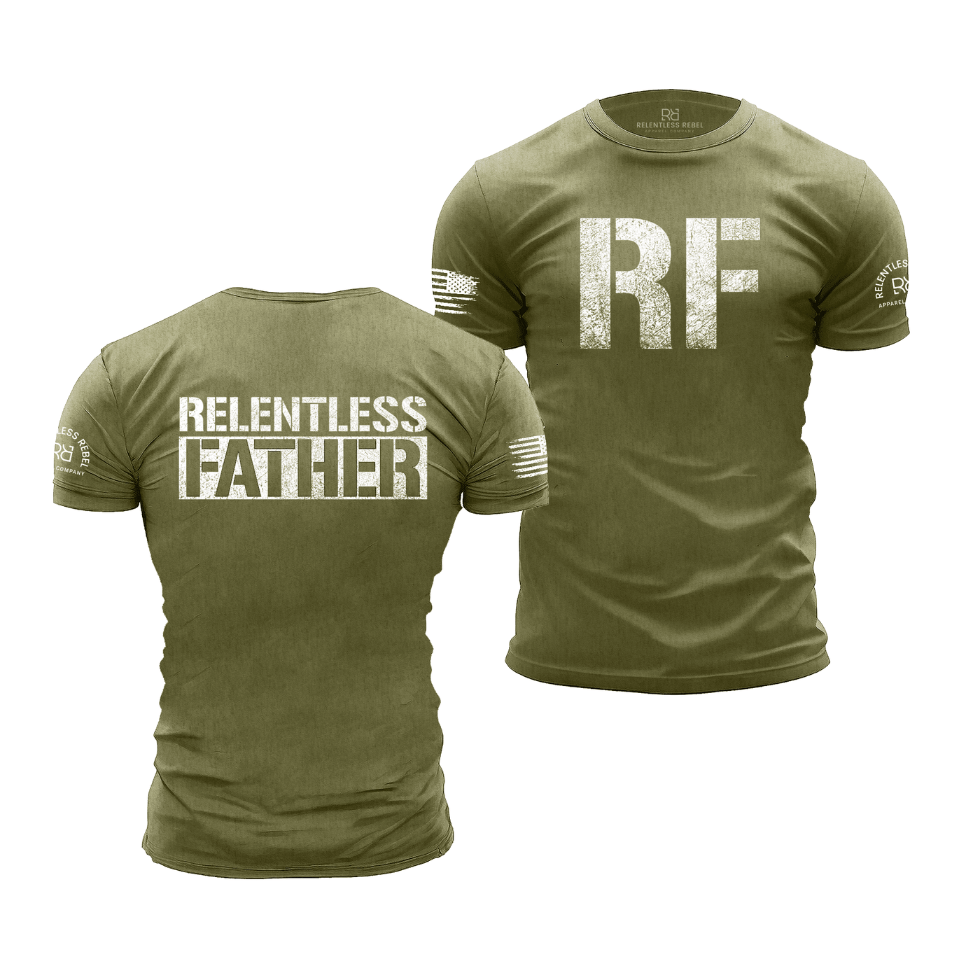 Military Green Relentless Father Men's Tee