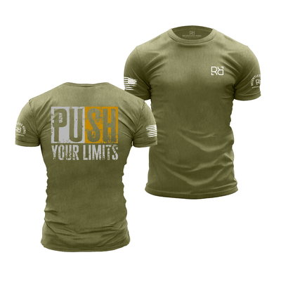 Military Green Push Your Limits | Premium Men's Tee