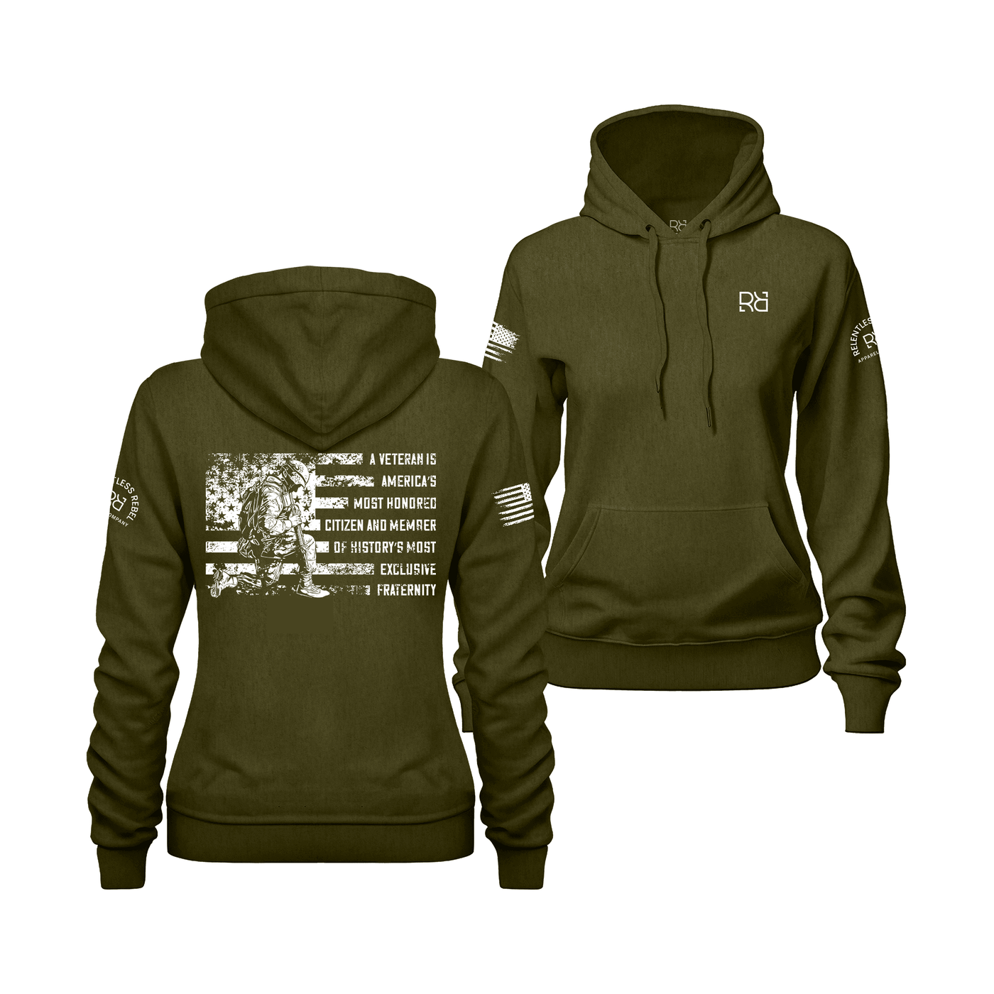 A Veteran... B&W | Women's Hoodie