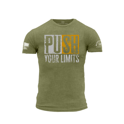 Military Green Push Your Limits | Premium Men's Tee