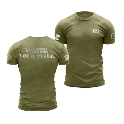 Military Green Water Your Will | Premium Men's Tee