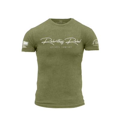 Military Green Relentless Rebel Apparel Men's Tee