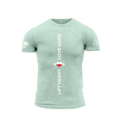 Mint Men's Lift Heavy Love Hard Front Design Tee