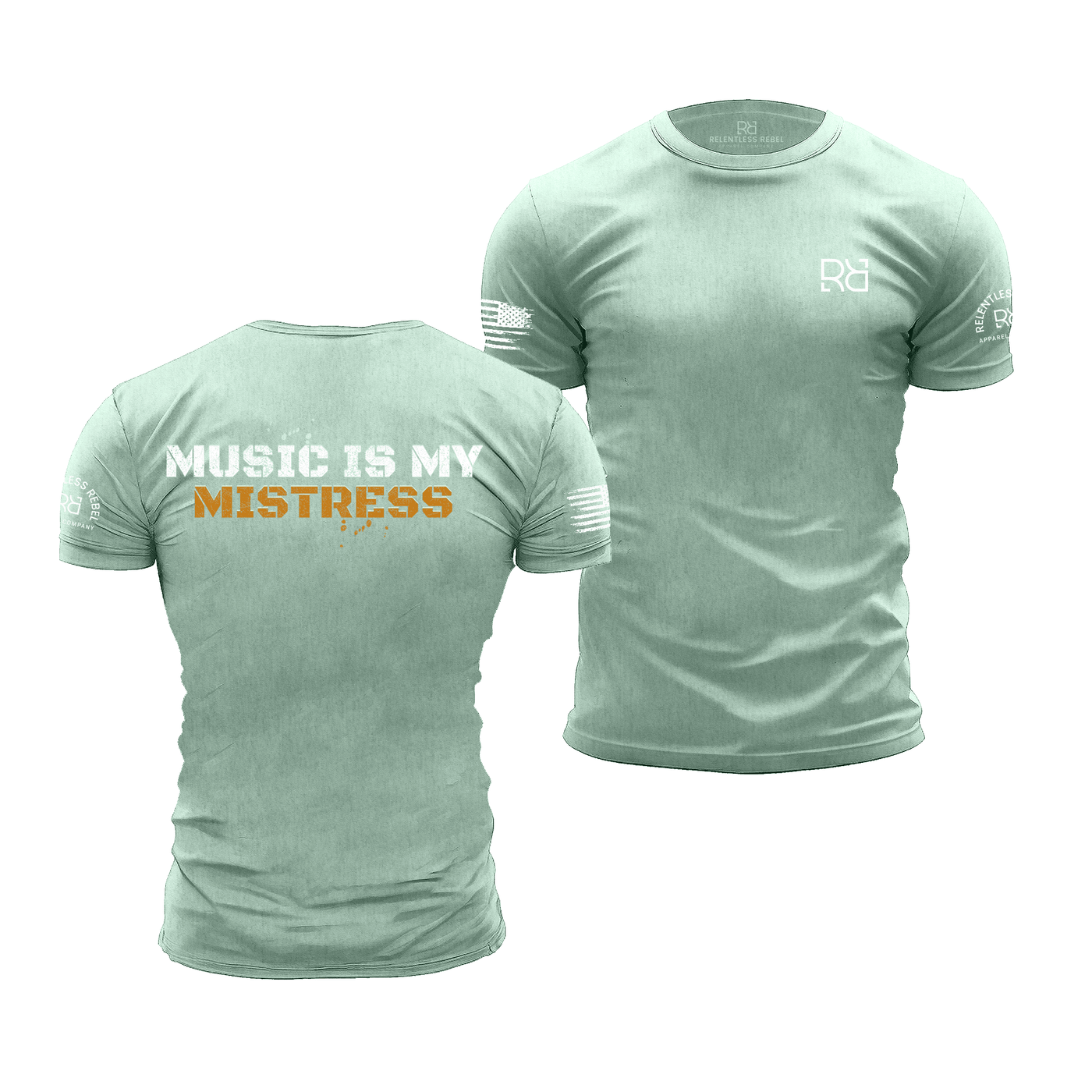 Mint Men's Music Is My Mistress Back Design Tee