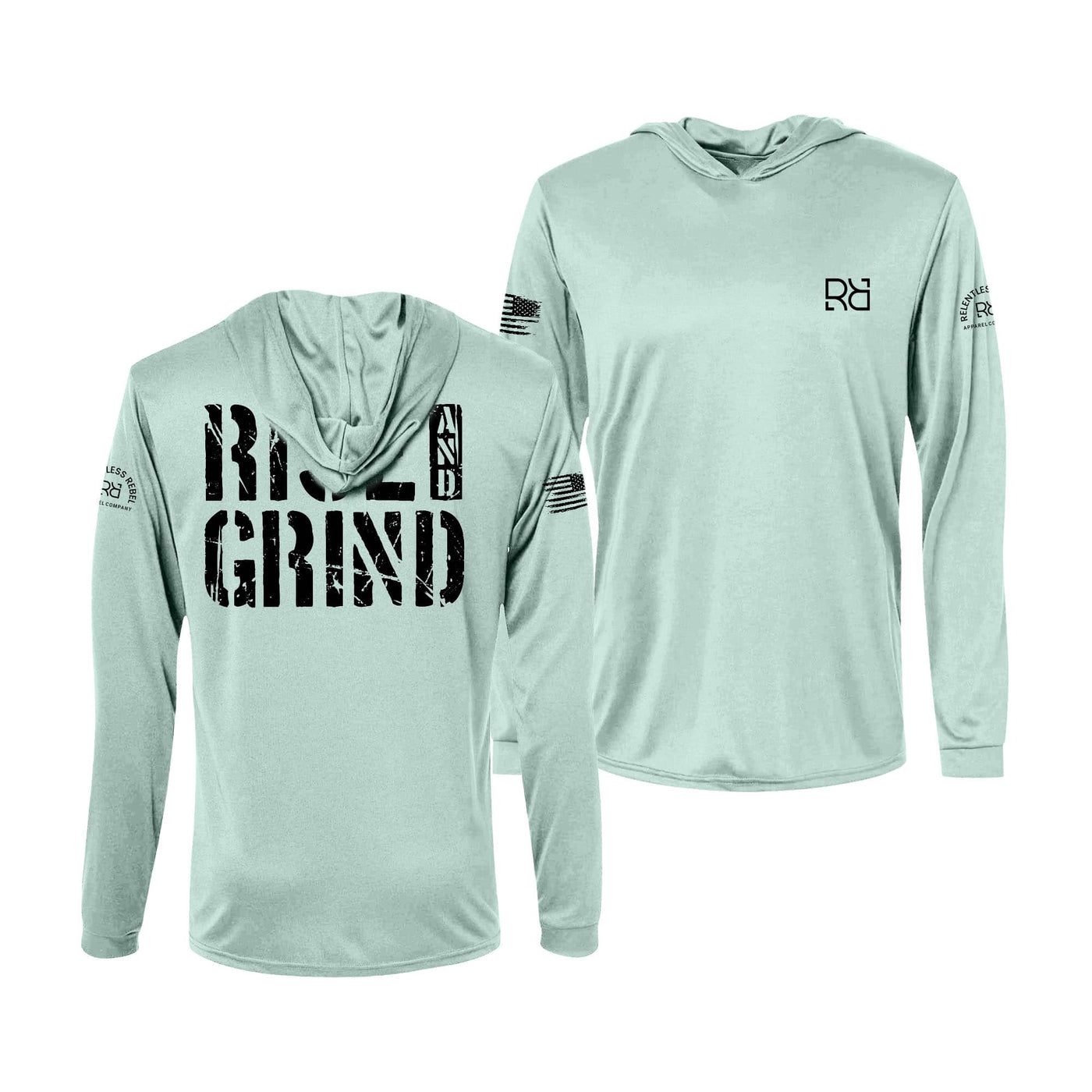 Mint Rise and Grind Men's Long Sleeve Dry Fit