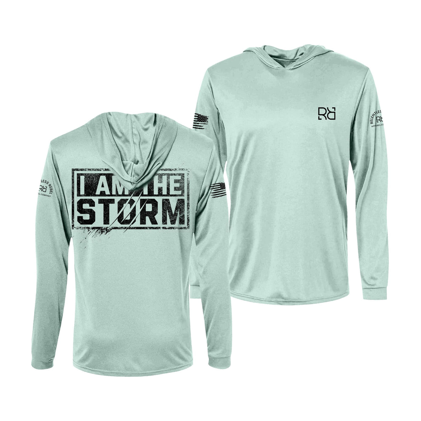 Mint I Am The Storm Men's Dri Fit Long Sleeve