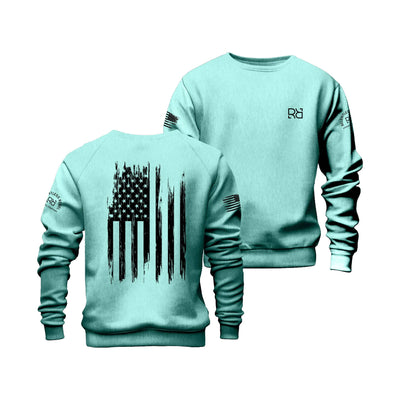 Mint Rebel Patriot Flag Crew Neck Sweatshirt