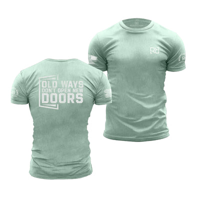 Mint Men's Old Ways Don't Open New Doors Back Design Tee