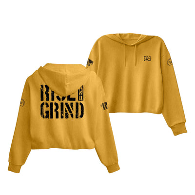 Mustard Rise and Grind Women's Cropped Hoodie