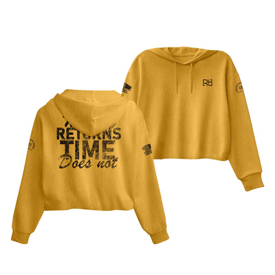 Mustard Money Returns Time Does Not Women's Cropped Hoodie