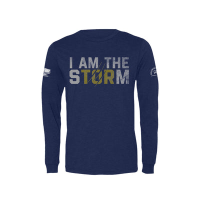 Navy I Am The Storm Men's Long Sleeve