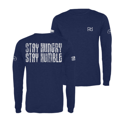 Navy Stay Hungry Say Humble Men's Dri Fit Long Sleeve