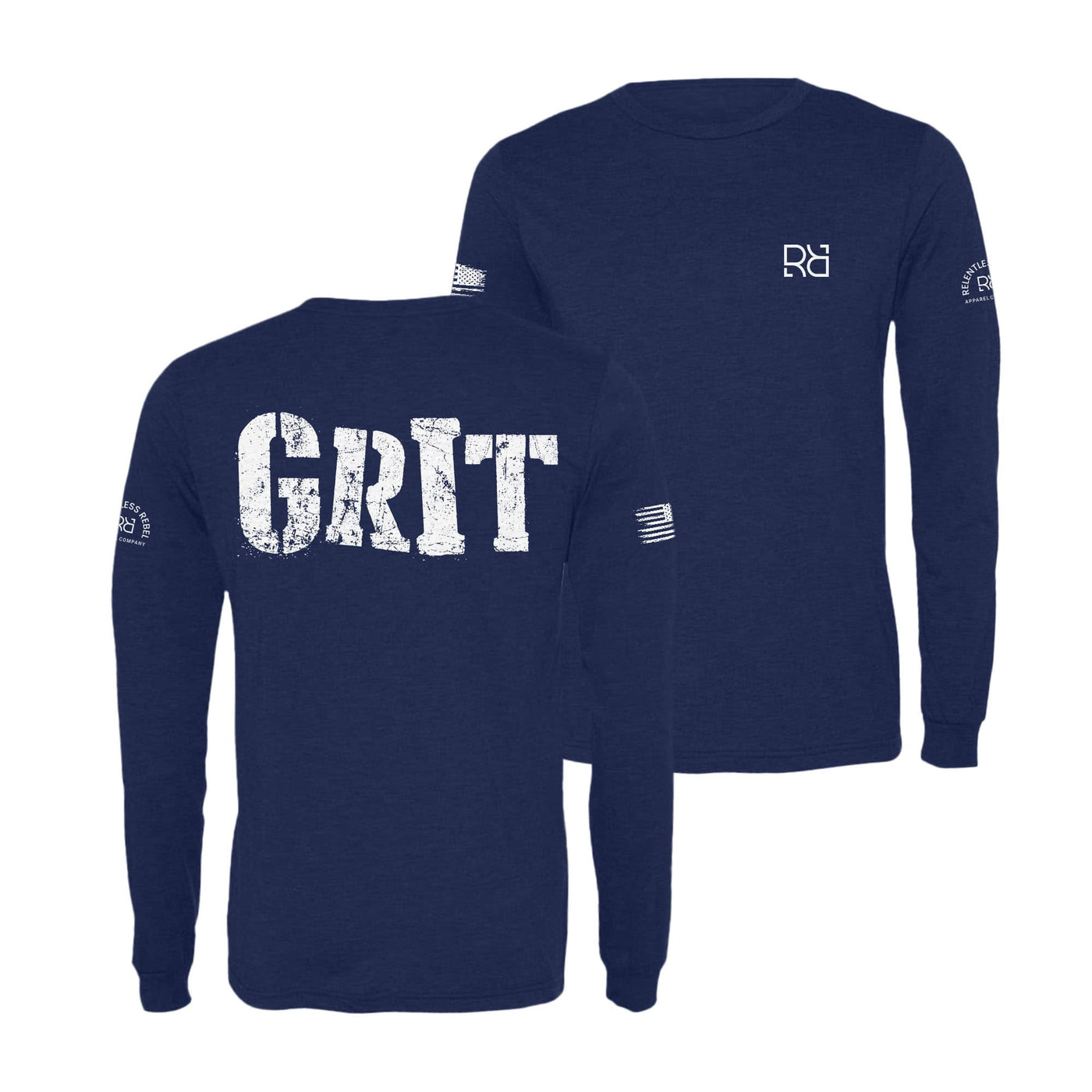 Navy GRIT Long Sleeve Shirt