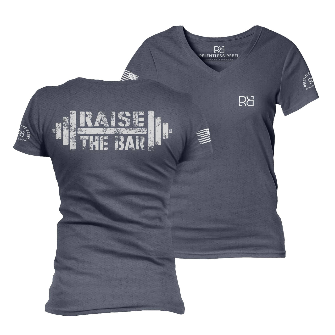 Navy Raise the Bar Women's V-Neck Tee