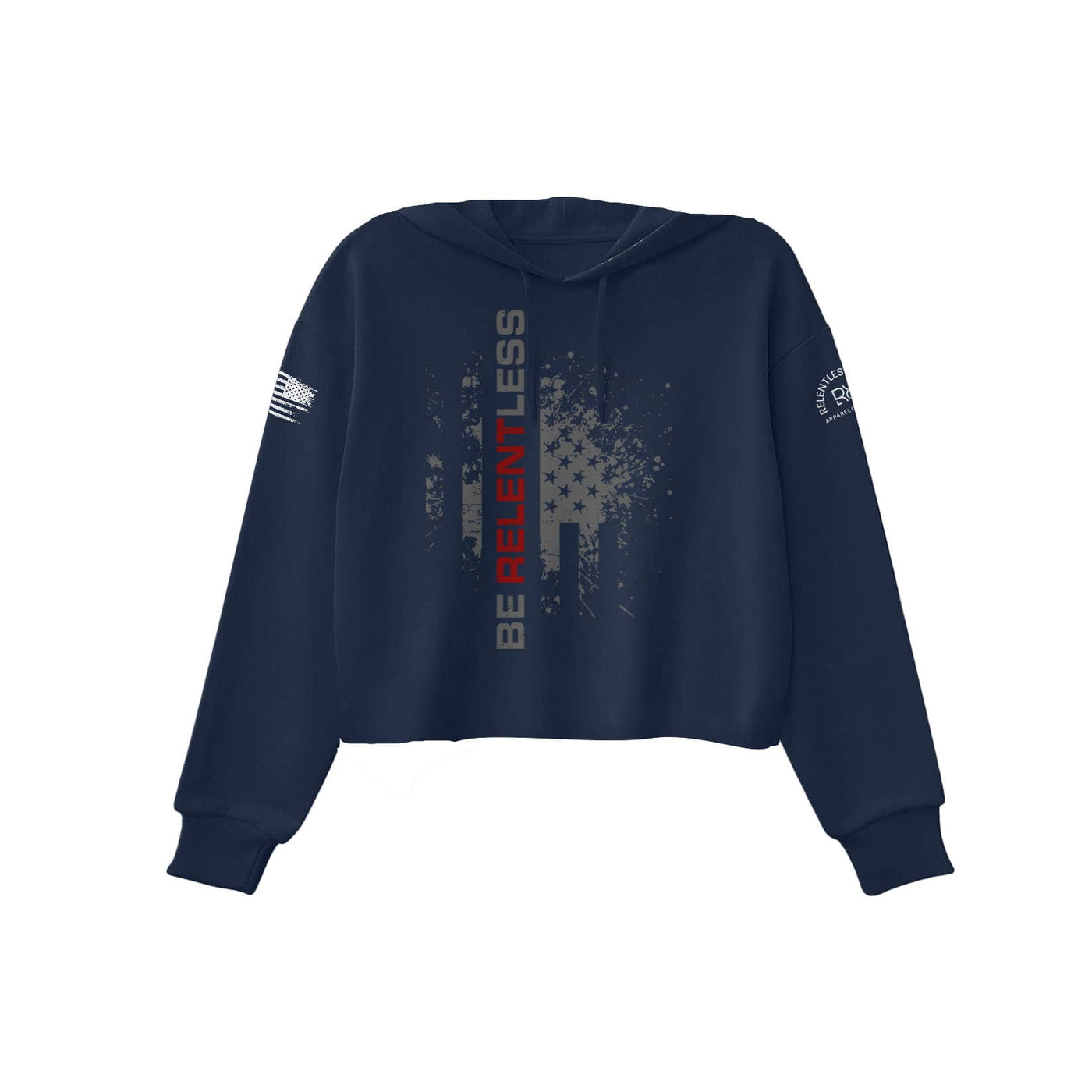 Navy Be Relentless Women's Cropped Hoodie