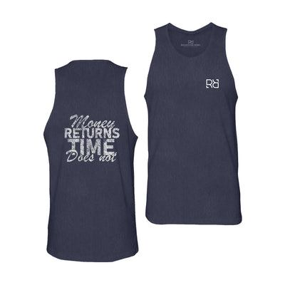 Navy Men's Money Returns Time Does Not Back Design Tank