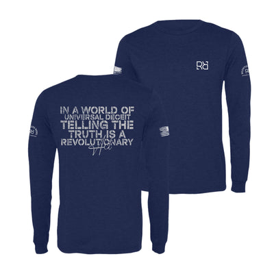 Navy In A World of Universal Deceit Men's Long Sleeve