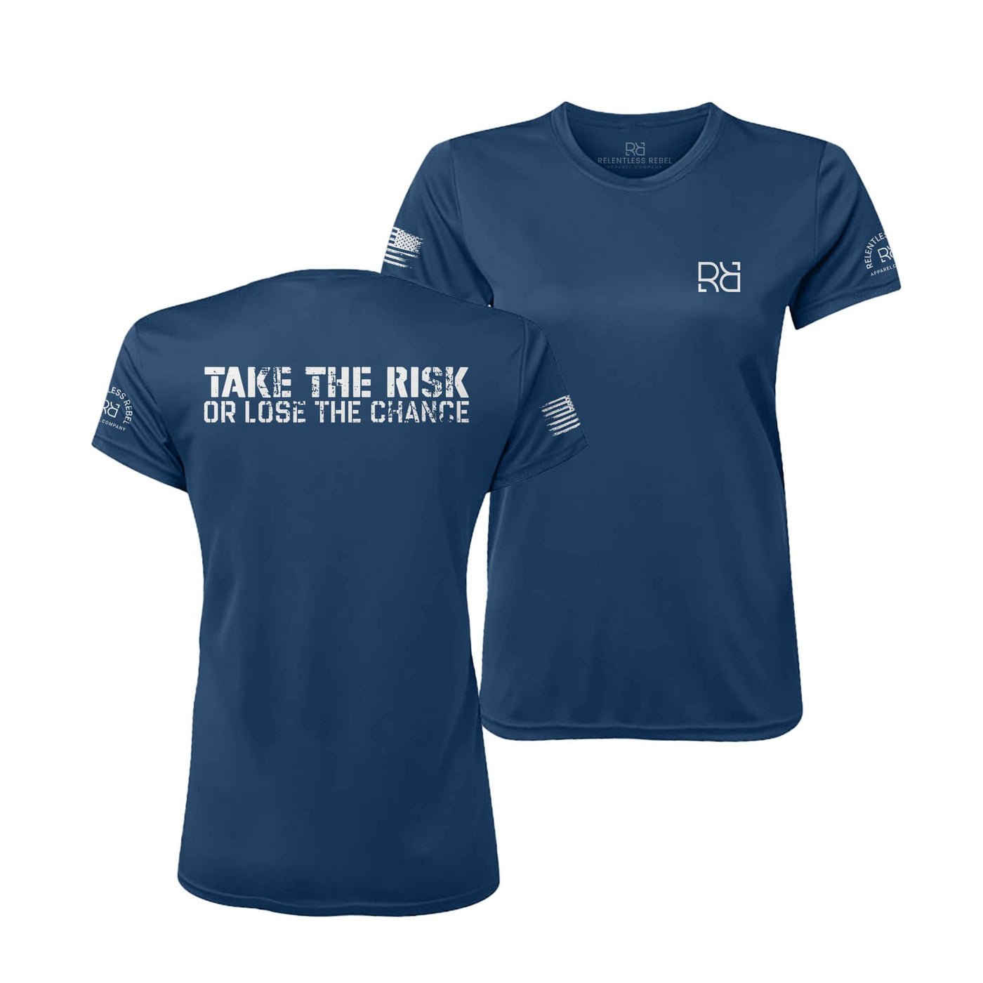 Navy Take the Risk or Lose the Chance Women's Dry Fit