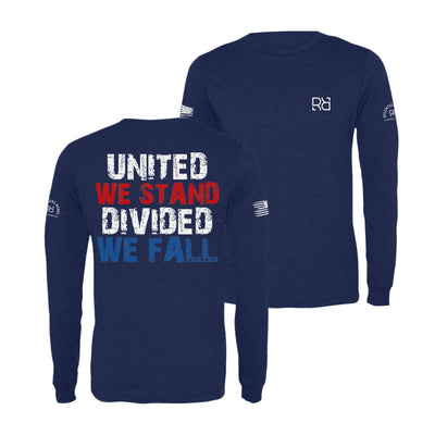 Navy United We Stand Divided We Fall Men's Long Sleeve