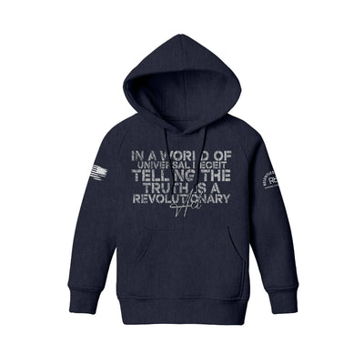 Navy In A World of Universal Deceit Youth Hoodie