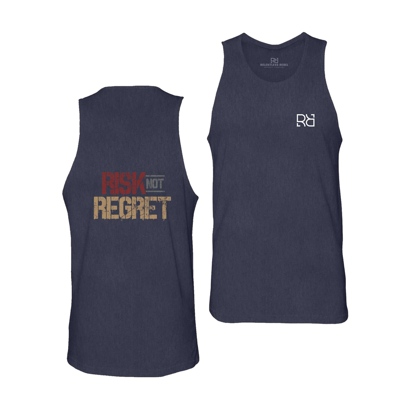 Navy Risk Not Regret Men's Tank Top