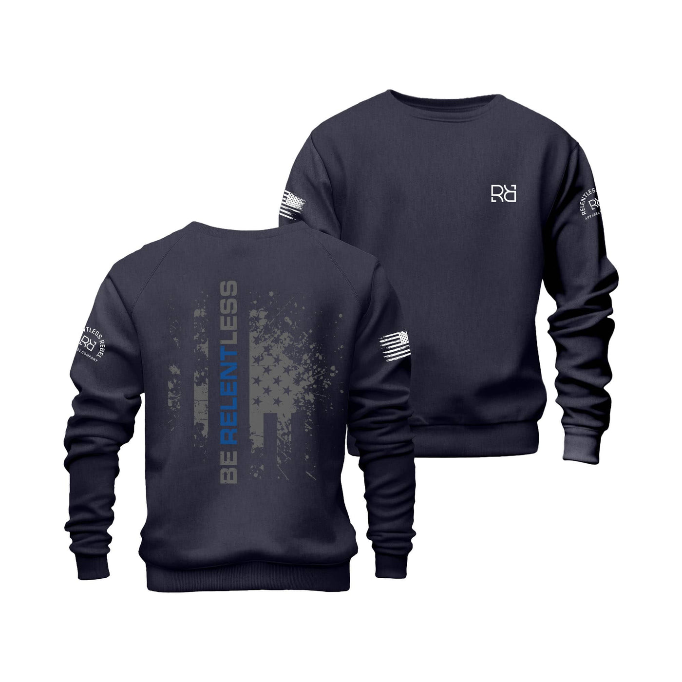 Navy Be Relentless Law Enforcement Edition Crew Neck Sweatshirt