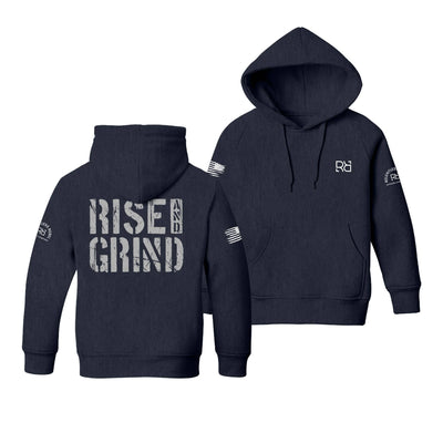 Navy Rise and Grind Youth Hoodie