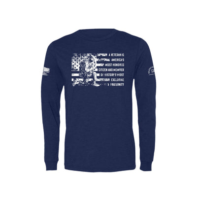 Navy A Veteran Men's Long Sleeve Tee