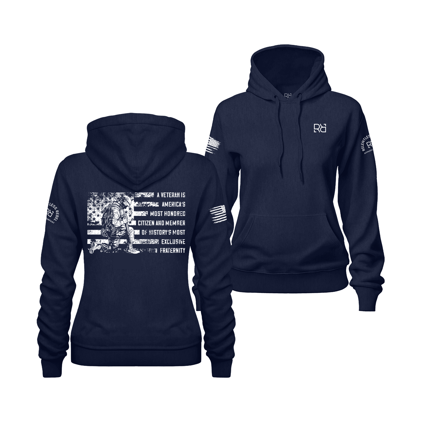 A Veteran... B&W | Women's Hoodie