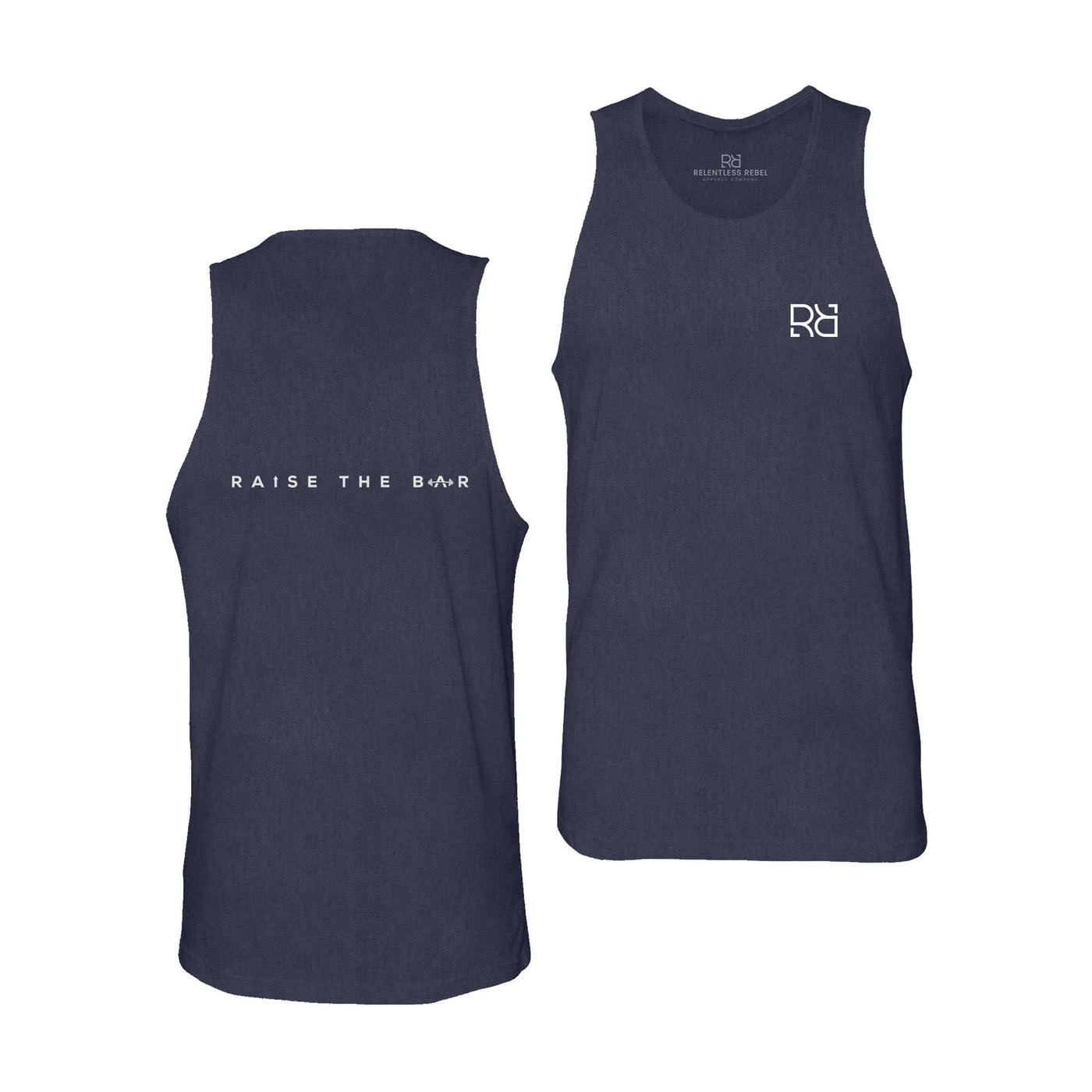 Navy Men's Raise the Bar Back Design Tank