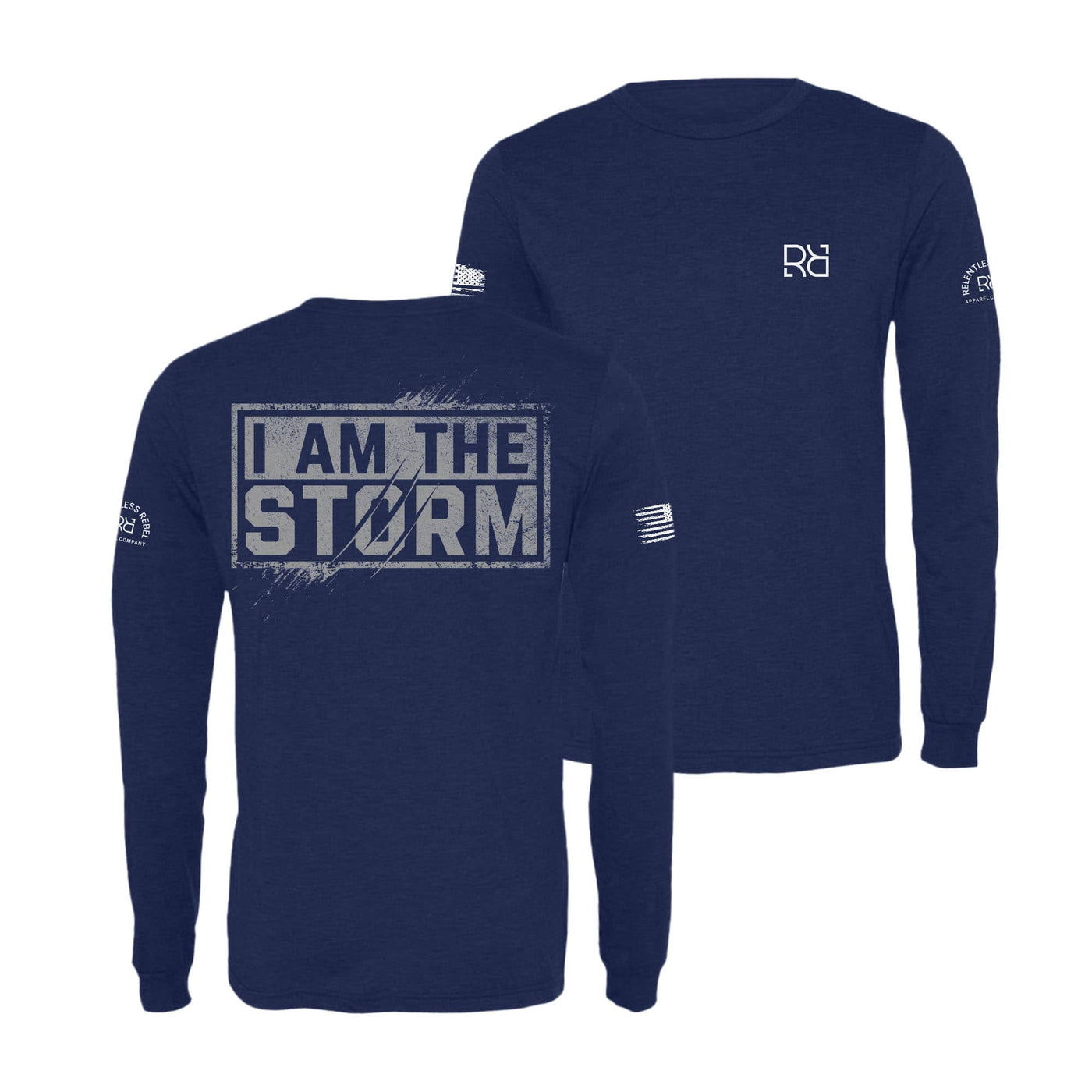 Navy I Am The Storm Long Sleeve Shirt