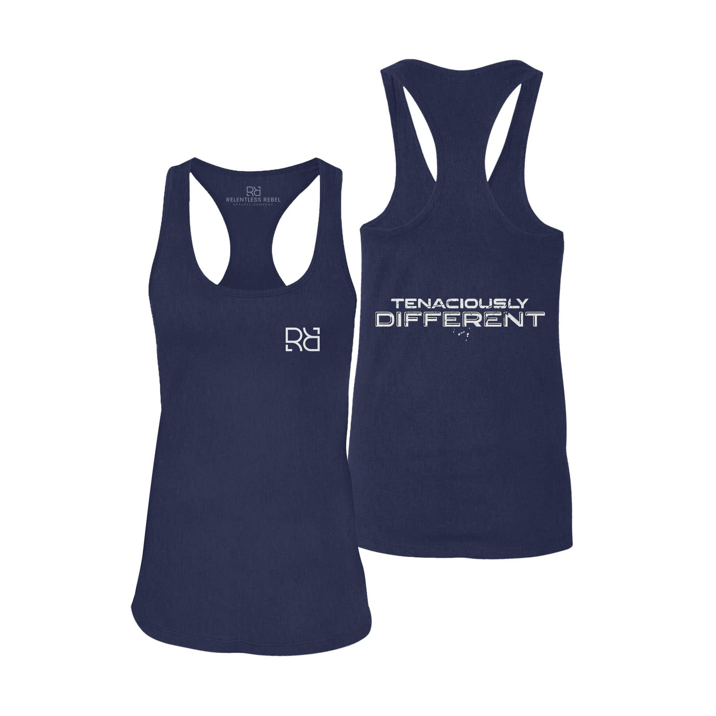 Navy Tenaciously Different Racerback Tank