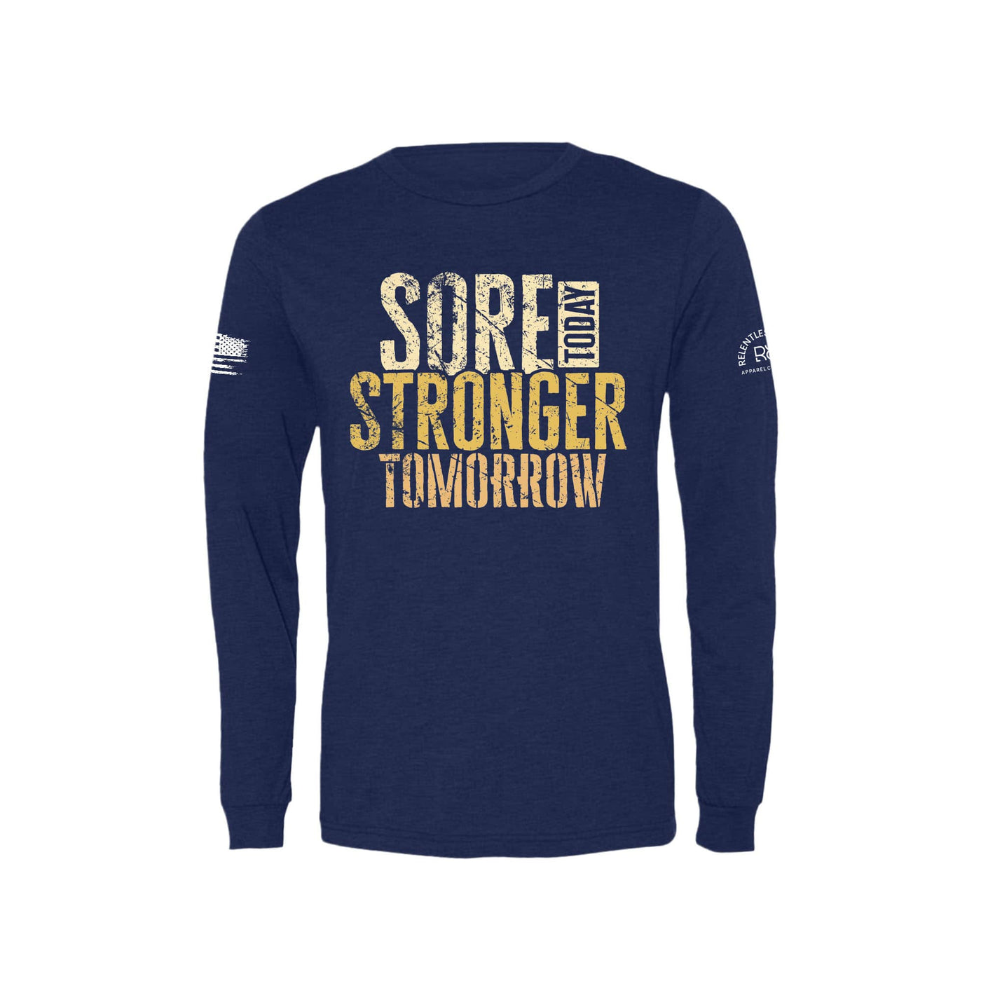 Navy Sore Today Stronger Tomorrow Men's Long Sleeve Tee