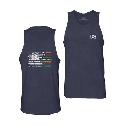 Navy Men's A Veteran Back Design Tank