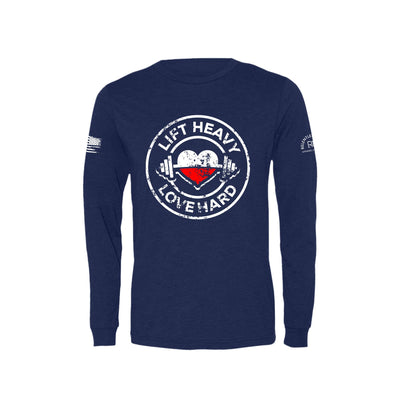 Navy Lift Heavy Love Hard Men's Long Sleeve