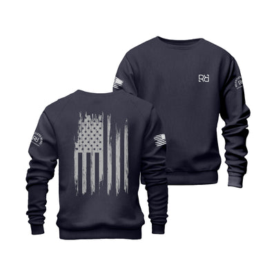 Navy Rebel Patriot Flag Crew Neck Sweatshirt