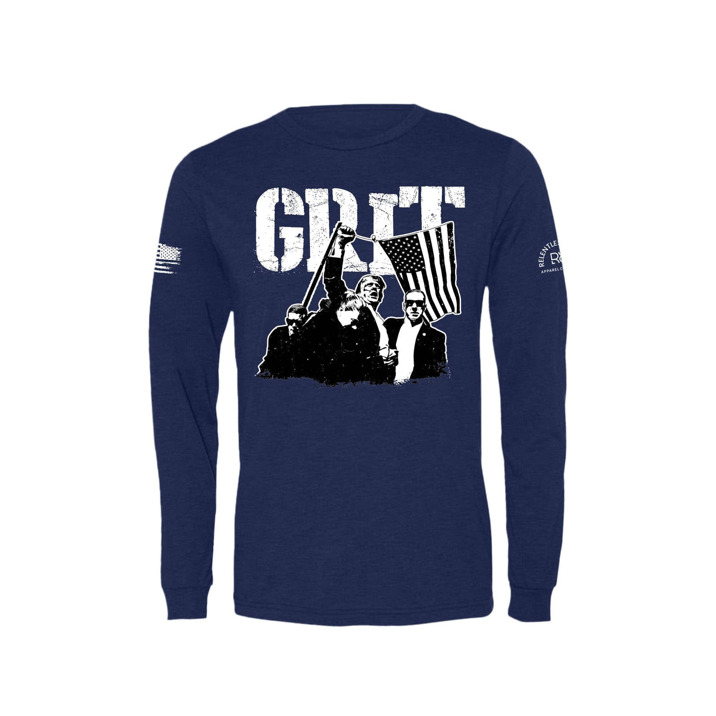 Navy GRIT DJT Men's Long Sleeve