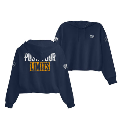 Navy Push Your Limits Women's Cropped Hoodie