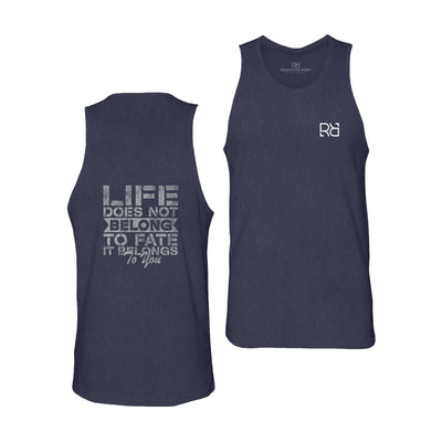 Navy Men's Life Does Not Belong To Fate - It Belongs to You Back Design Tank