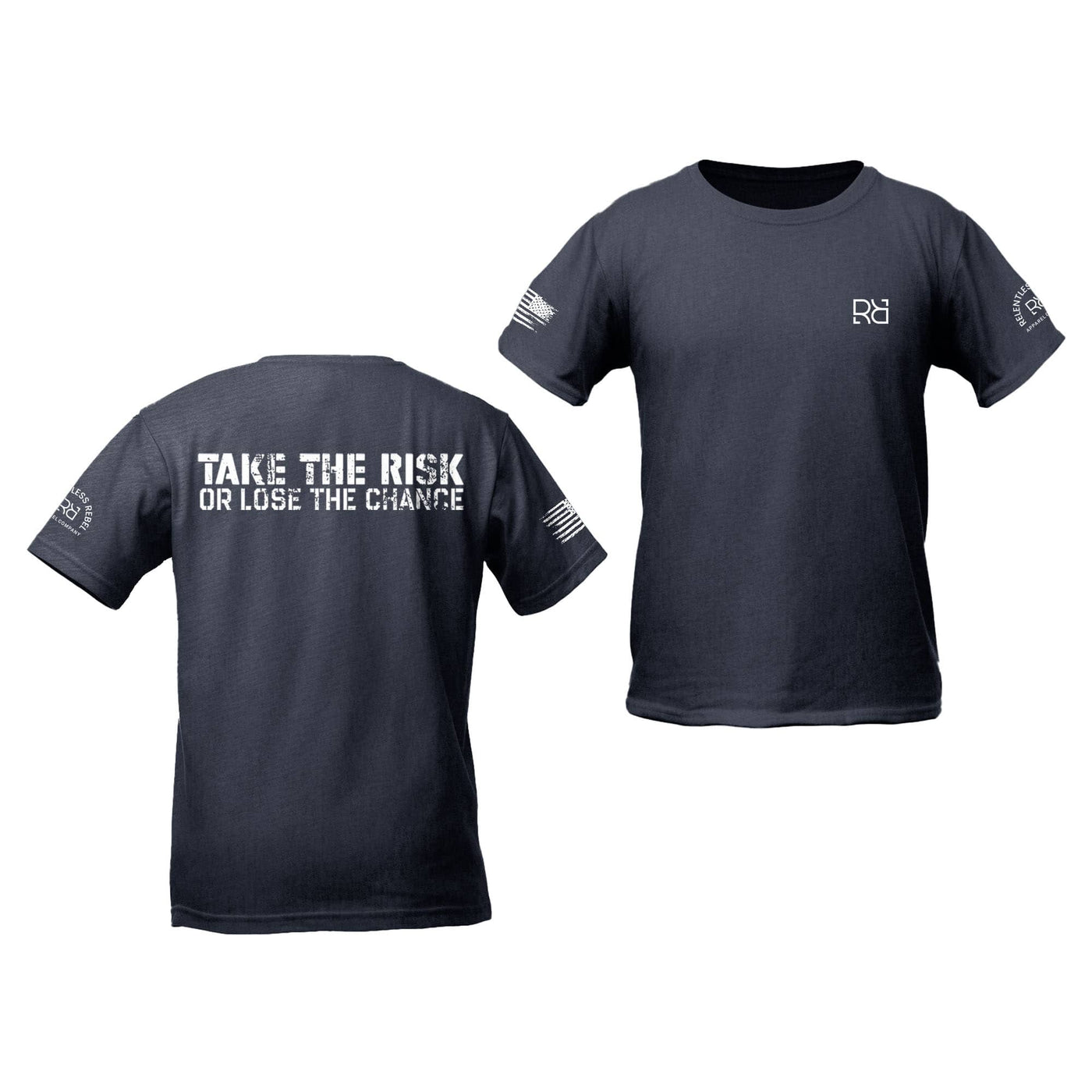 Navy Take the Risk or Lose the Chance Youth Tee