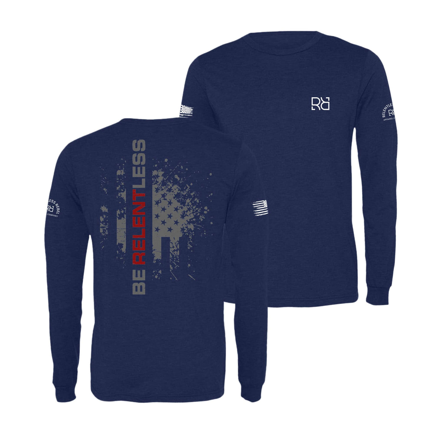 Navy Be Relentless Men's Dri Fit Long Sleeve