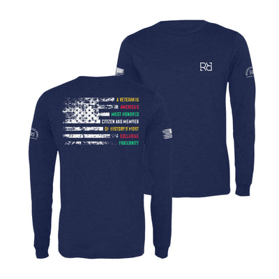 Navy A Veteran Men's Long Sleeve