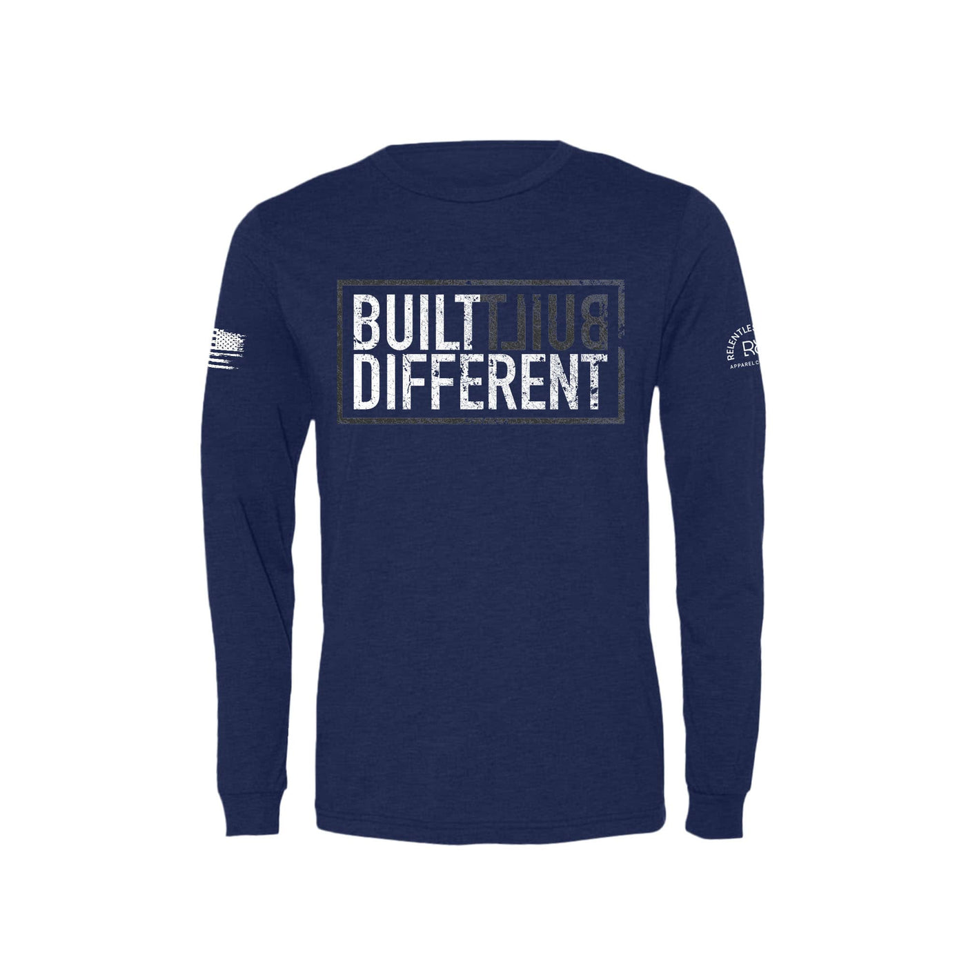 Navy Built Different Men's Long Sleeve